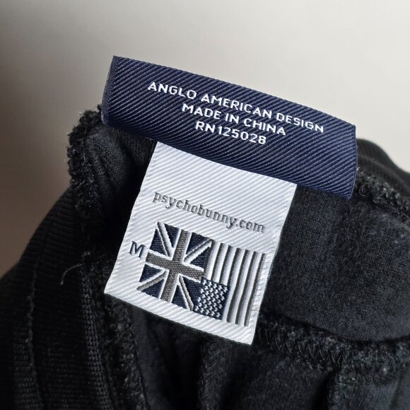 Psycho Bunny Park MGM Las Vegas Mens Medium Black Track Jogger Pants - Picture 4 of 9